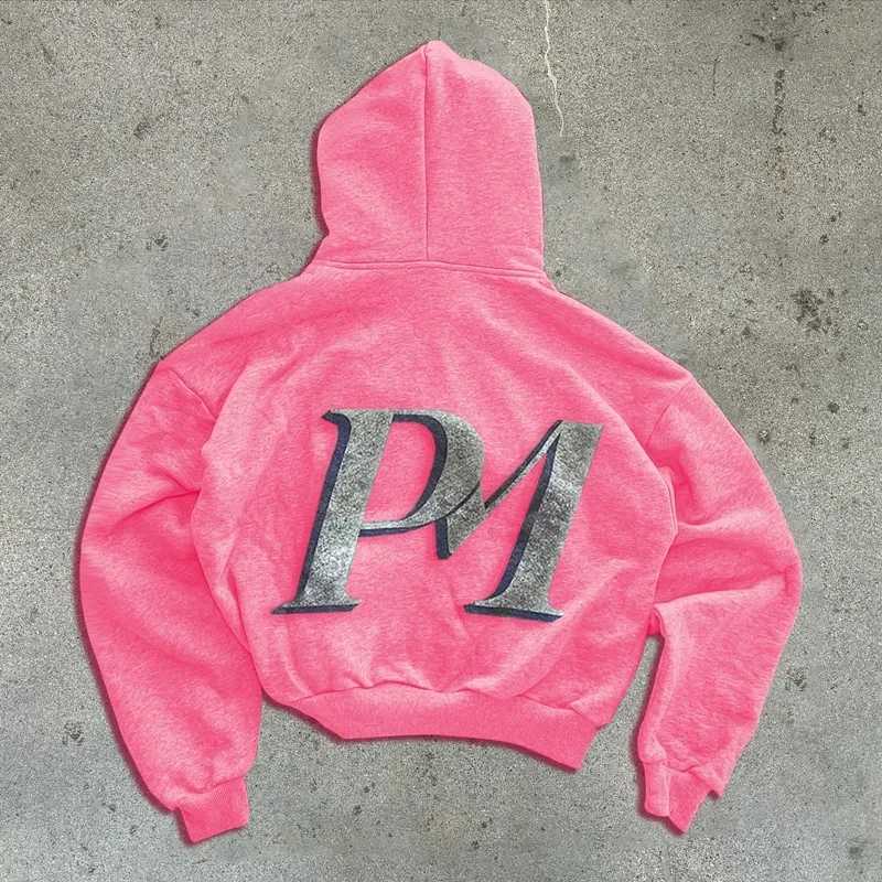 Y2K retro autumn hoodies for men and women printed personalized patterns street style street hooded cardigan long sleeves W250117