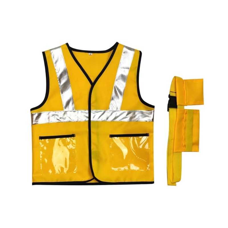 Construction Worker Costume for Kids Belt Construction Hat and Costume Vest Kid Builder Career Outfit for Children Gift W250117