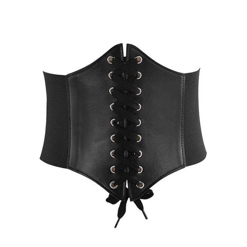 2PCS/SET Womens Corset Body Shapewear Sexy Wide Leather Belt High Waist Slimming Corsets Cummerbunds Strap Women Bustiers W250120