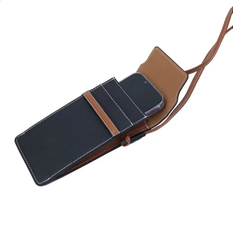 Customized Initials for free genuine leather casual small cell phone bags women mini leather crossbody mobile phone bags250114