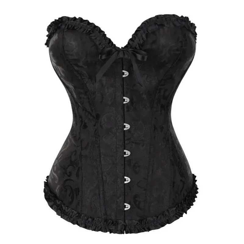 YBFDO Womens Sexy Corset Bustiers Flower Lace Top Shape Corset Top Corset Shirt Gothic Brocade Retro Underwear Waist Corset W250120