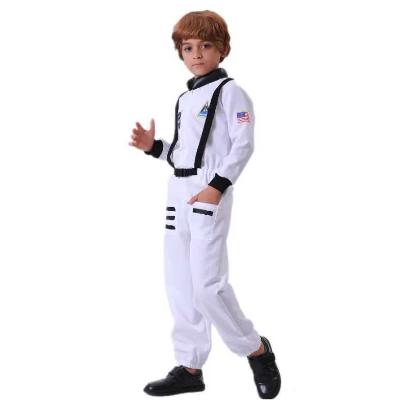 Child Astronaut Dress Up Costume Toddler Cartoon Space Odyssey Adventure Onesie Halloween Role Play Party Performance Costume W250117