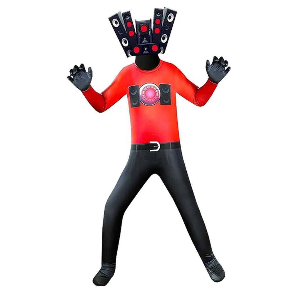 Anime Skibidi Toilet Cosplay Audio Man Camera Man Tv Man Costume Jumpsuit Mask Full Set Halloween Party Men Adult Child Costume W250117