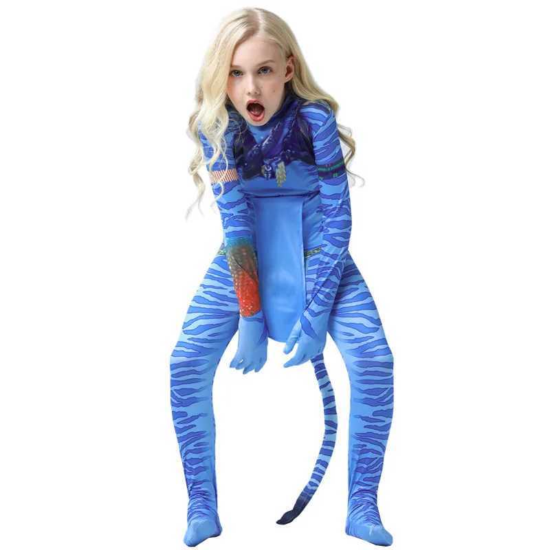 Halloween cosplay Avatar 2 childrens clothing stage clothing hero adult clothing one piece tight fitting clothing W250117
