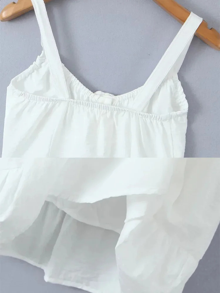 Foridol Lace Up White 2 Pcs Outfit Women Summer Dress Set 2024 Beach Cotton Skirt Matching Set Midi Vestido Chic Sundress 250113