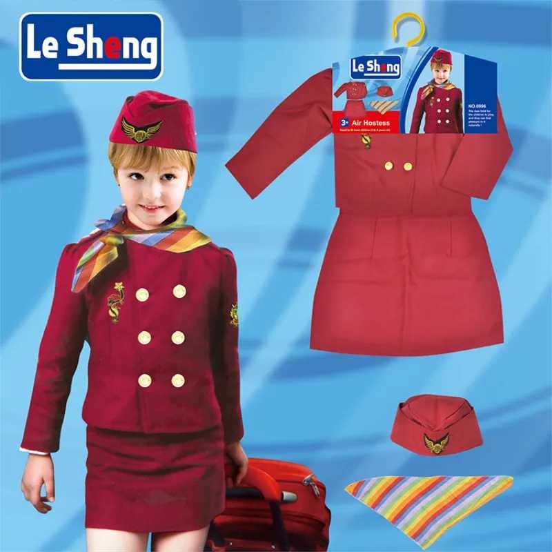 Kids Train Engineer Conductor Costume Prom Performance Costume Cosplay Clothing Equipment Props Pretend Play Toy 6Pcs Set W250117
