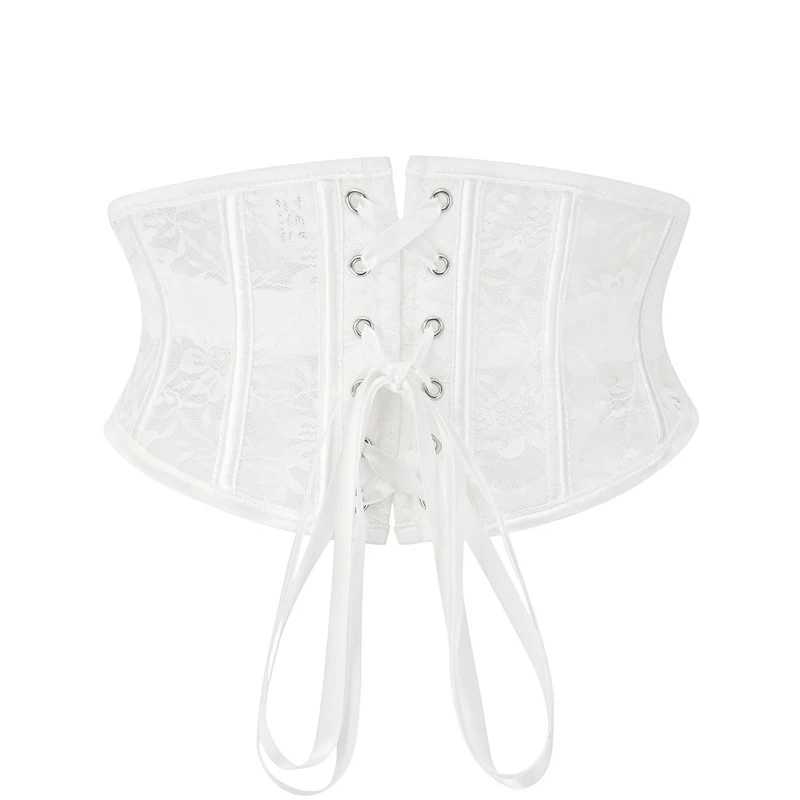 BurVogue Womens 14 Spiral Steel Boned Satin Underbust Waist Training Lace Corset Underbust Corset Sexy Lace Up Bustiers Corset W250120
