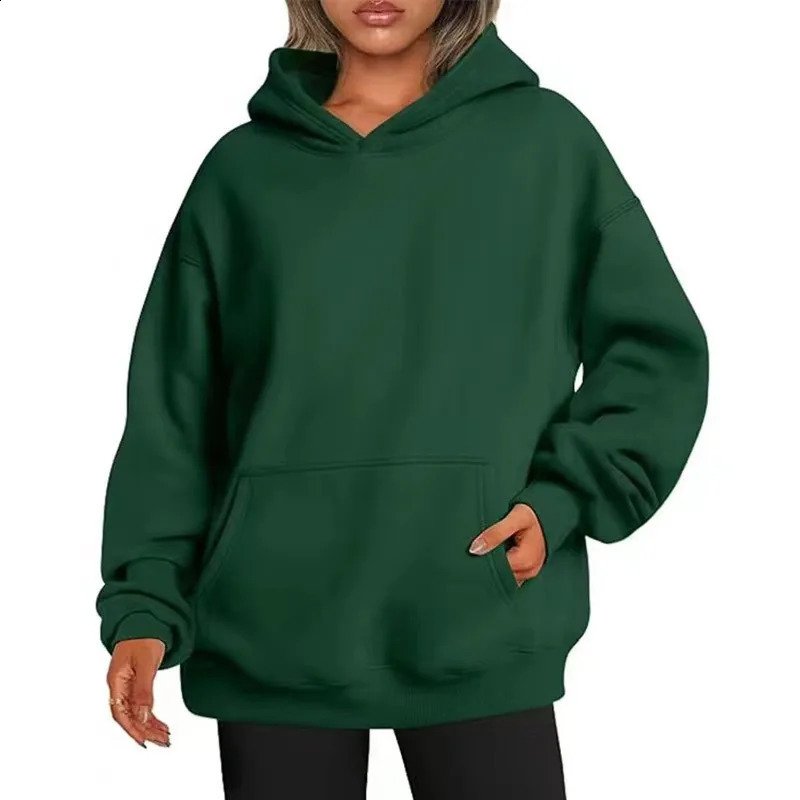 SpringFall Mens and womens plain blackgrey hooded sweatshirts Street wear Running Casual loose hoodie pullovers 250110
