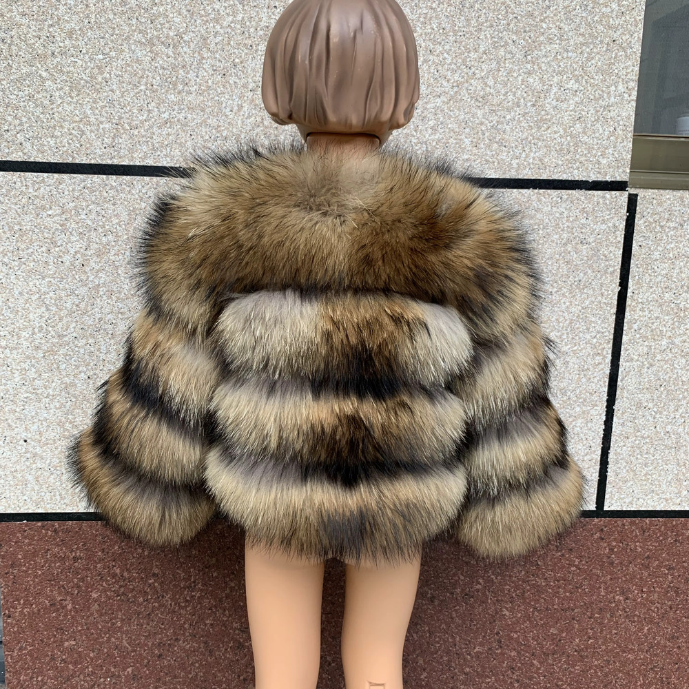 Children's Real Fox Childs Suitable For Girls And Boys Aged 1-13 Years Old Kids Fur Jacket Universal