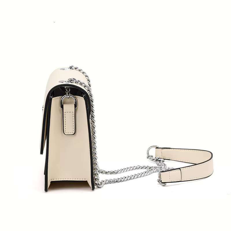 Aidrani Fashion Cowhide Women's Off White Daily Commuting Single Shoulder Crossbody Small Square Bag