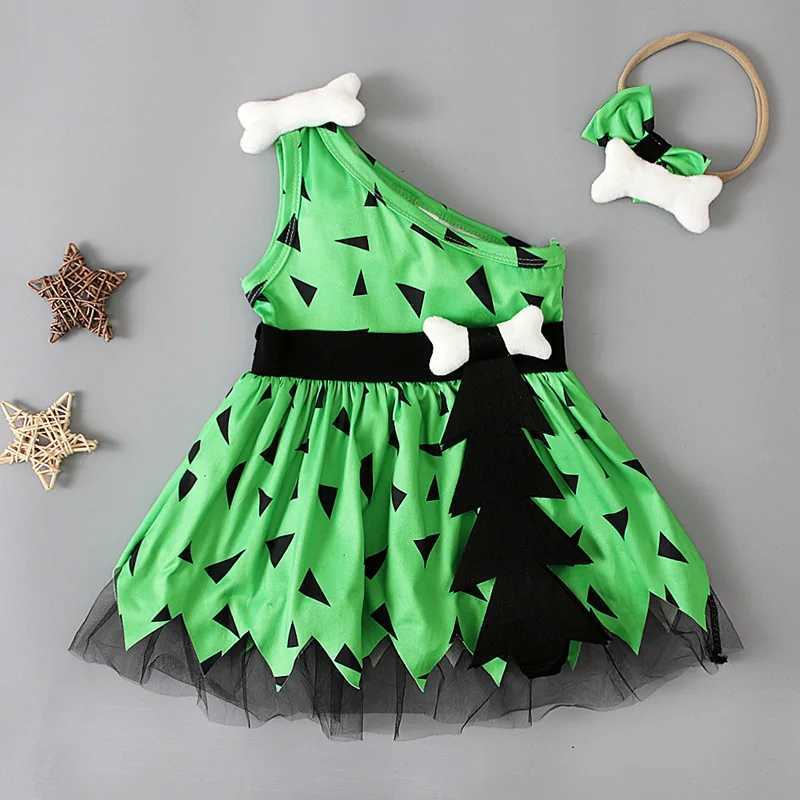 Childrens Bam costume cave person cave girl Stone Age costume girl boy Halloween role-playing girl pebble inspired costume set W250117