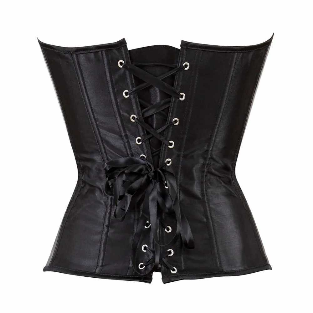 Caudatus Black Corset Top Plus Size Bustiers Overbust Satin Sexy Costume Corset Brocade Vintage Style Bridal Corset Women W250120