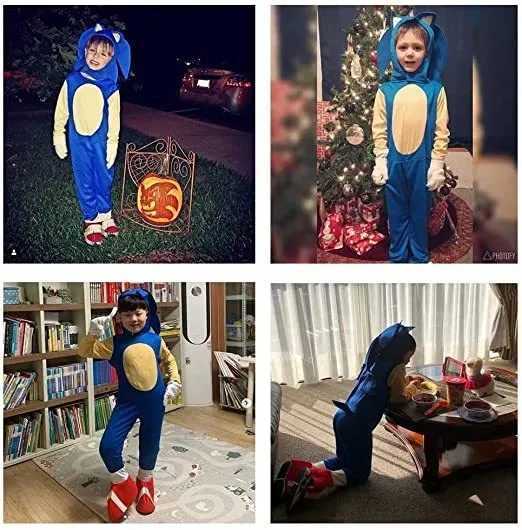 Sonic cosplay costume childrens hedgehog Zentai Halloween party performance costume tight fitting clothes W250117