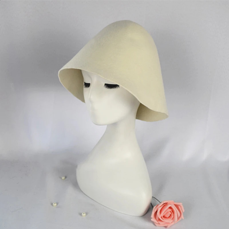 Womens Mens 100% Wool Felt Cloche Bucket Hats Cap Cone Body Millinery Base Fascinators Block Hood Supply 250118