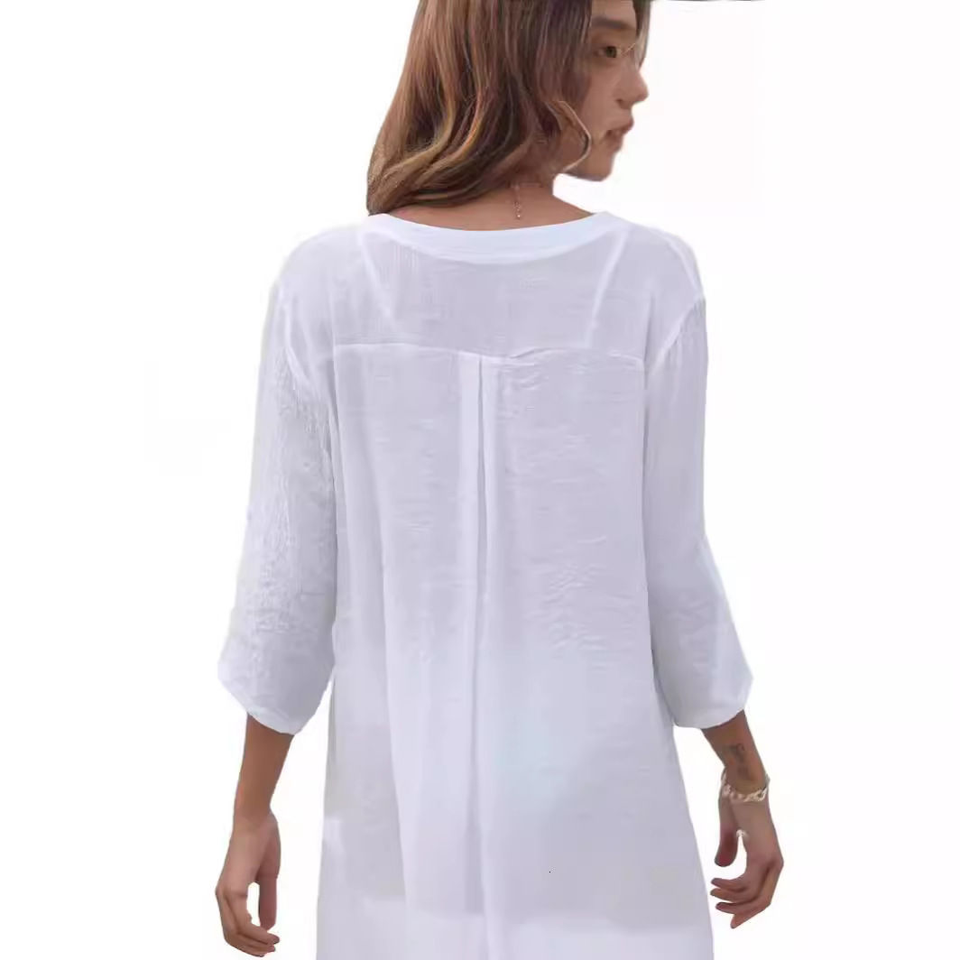 2025 New Women's Designer Shirt Women's Cover Holiday Deep V Sexy Dress Beach Skirt