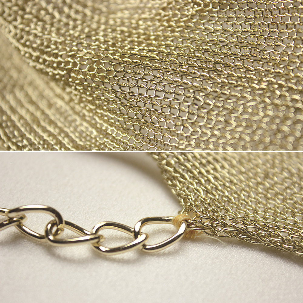 2025 New Sexy Women's Designer Gold Chain Wool Dress Beach Skirt