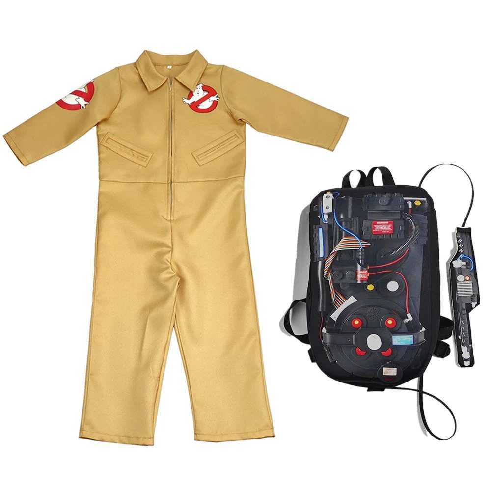 Ghostbusters Movie Cosplay Costumes Kids Adults Halloween Carnival Theme Party Clothes with Proton Pack Fans Collection W250117