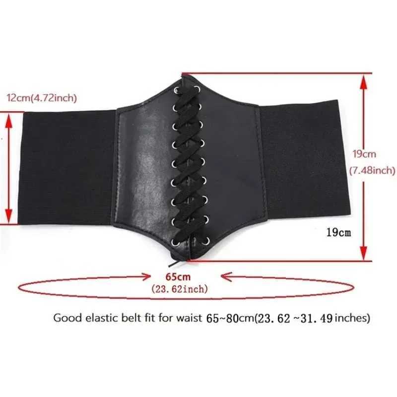 Fashion Corset Wide Belts Faux Leather Slimming Body Shaping Girdle Belt for Women Elastic Tight High Waist for Daily Wear W250120