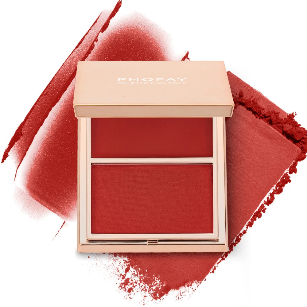 2 in 1 Face Natural Matte Cream Powder Blush Expanding Color Solid Blush Highlighting Contouring Multi-Functional Rouge Blush 250121