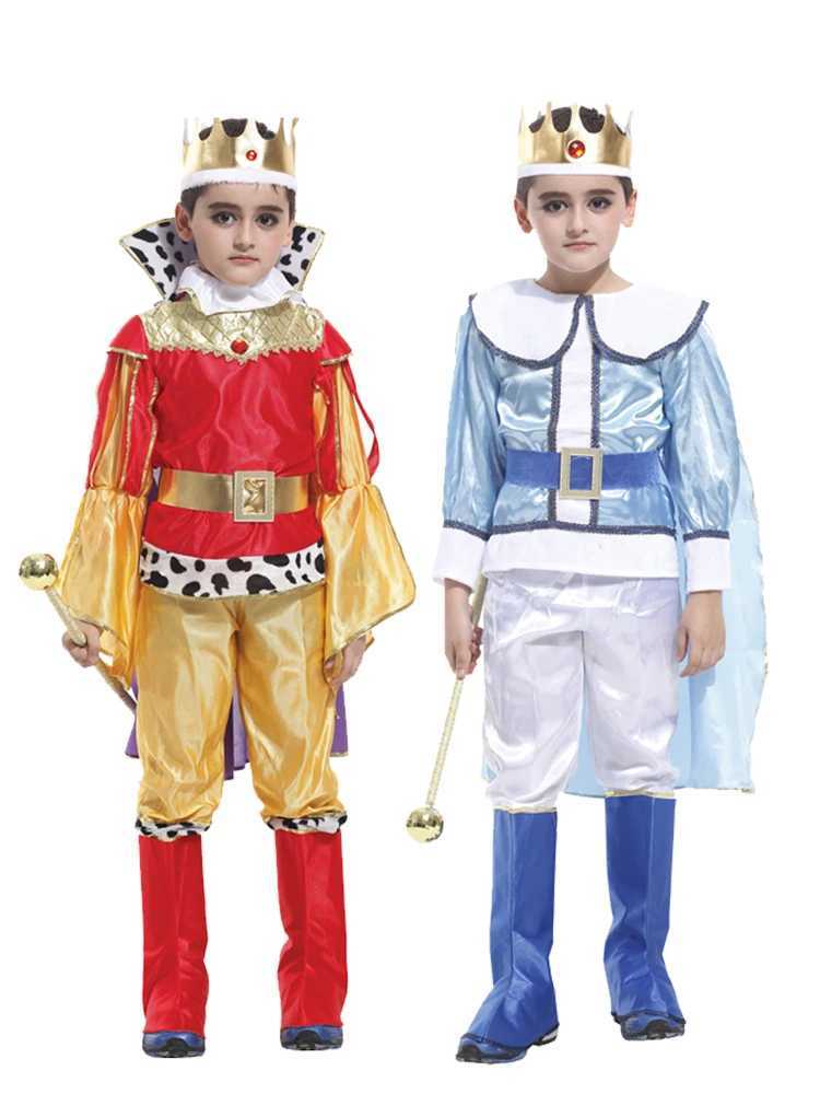 Boys Medieval Renaissance Prince Costume Arthur Cosplay Kids Child Halloween Party Tuesday Fancy Dress W250117