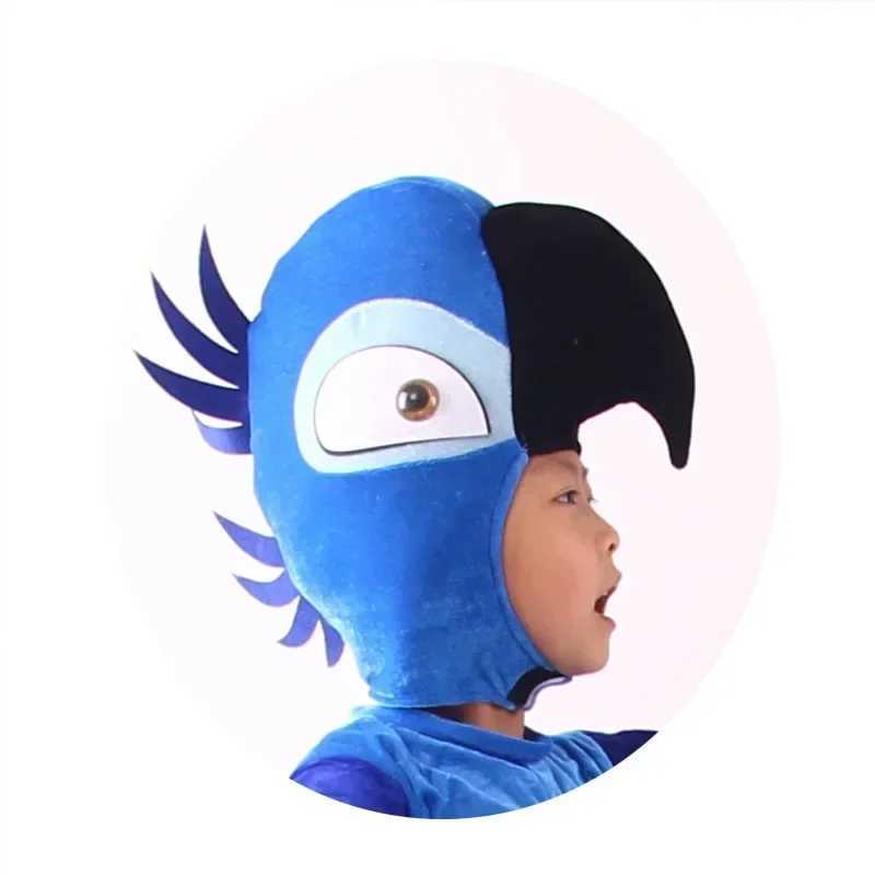Adult Children Cartoon Animal Parrot Performance Clothing Red Gold Dance Costume Cosplay Props W250117
