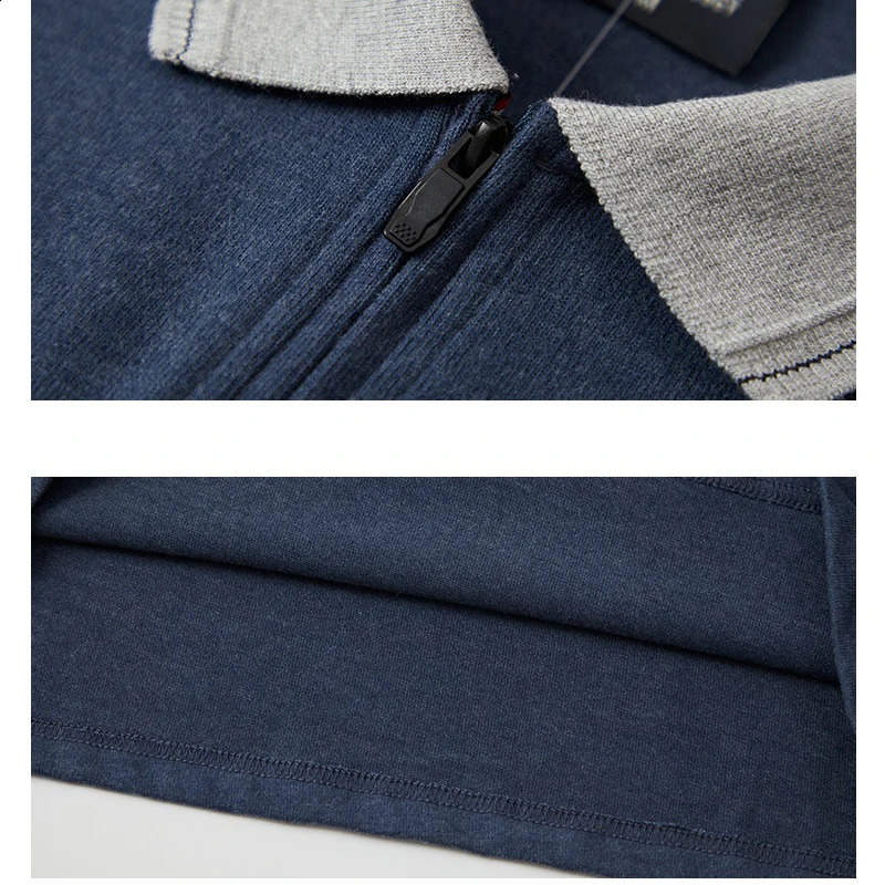 Men Polo Shirt Autumn Casual Fashion Cotton Male Top Tees Long Sleeve Turndown Collar Mens Shirts Zippers Large Size 6XL 250113Z