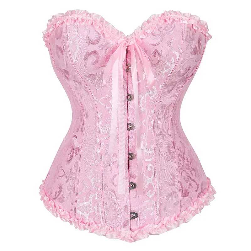 Victorian Corset Top Women Vintage Bustier Lace up Boned Shapewear Gothic Fashion Jacquard Overbust Corset W250120