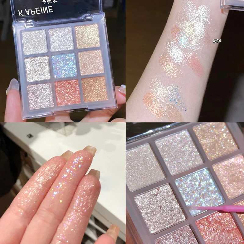 New Arrival New Snowflak Eye Shadow Plate 9colors Winter Explodes Glittering Crystal Enhancing High Gloss Silkworm Ice Snow Drill Eye Shadow Z250121