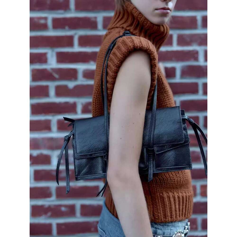 ZA 2024 New Women's Bag Ladies Retro Shoulder Trend Multi-Pocket Personalized Handbag Armpit Lady Bags Designer Fancy