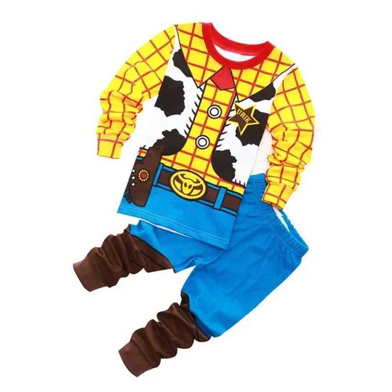 Boys Costumes Anime Cartoon Woody and Buzz Lightyear Cosplay Costume Boy Girl Sweatshirt and Pants Pajama Set 2-piece W250117