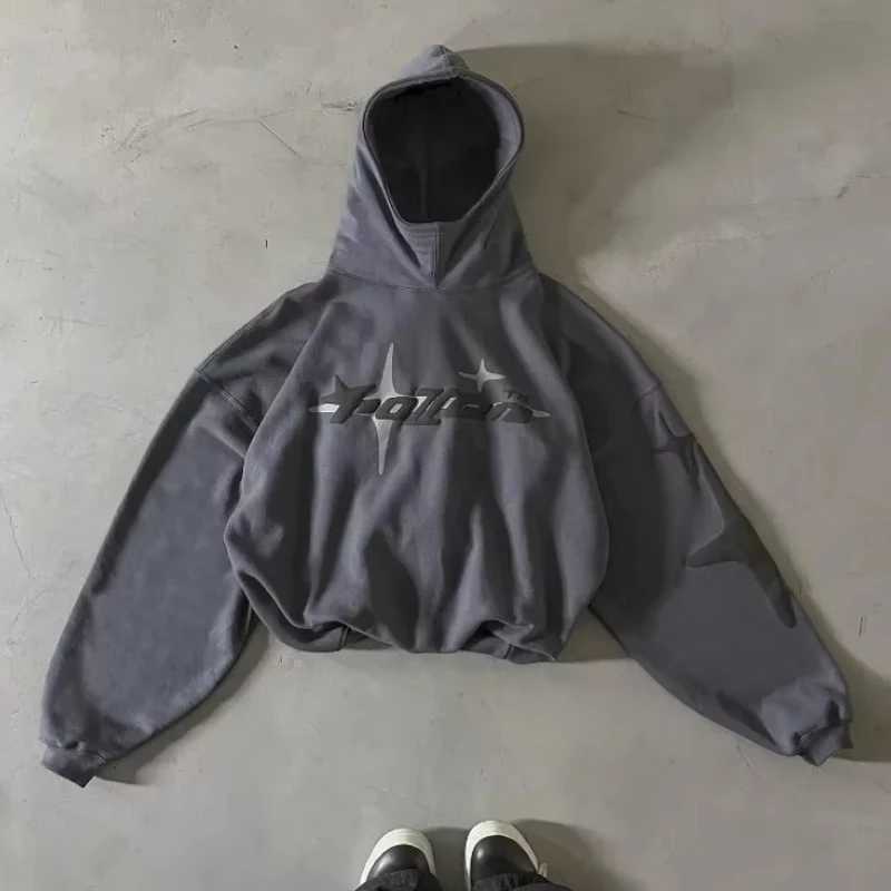 American Fashion Trend Joker Fleece Thick Hoodie Men Street Y2K New Hip Hop Sell Loose Sweatshirt Couple Casual Warm Punk Hoodie W250117