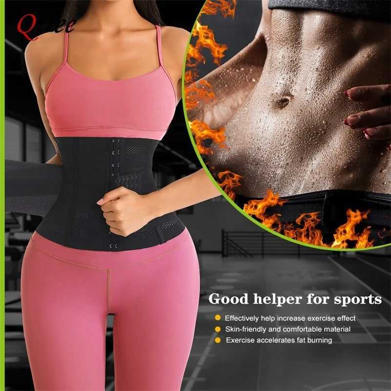 Qtree Waist Trainer for Women Hourglass Underbust Body Shaper with 7 Steel Bones Corset Hook and Eye Slimming Belly Trimmer Belt W250120