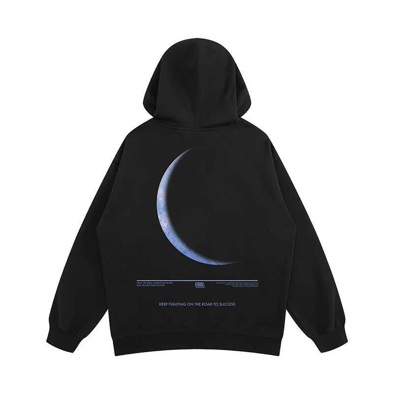 Autumn Funny Moon Graphic Printed Hoodies For Men 2025 New Oversized Hip Hop Hooded Sweatshirts Casual y2k Streetwear Hoodie W250117