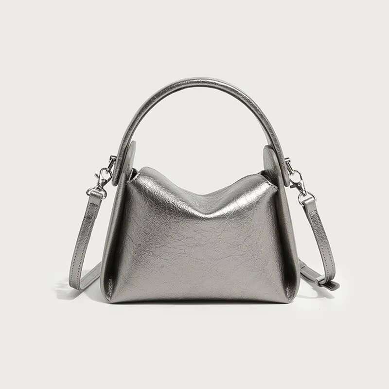 Fashion Casual Small Sier PU Leather Shoulder Vintage Tote For Woman Retro Messenger Pouch Purse Handbags