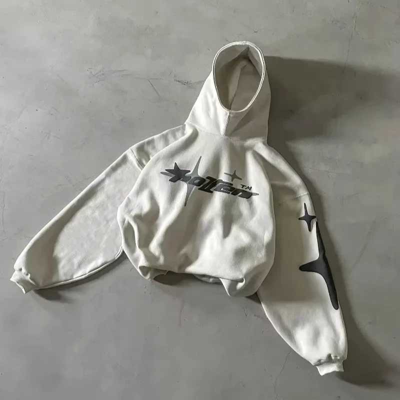 American Fashion Trend Joker Fleece Thick Hoodie Men Street Y2K New Hip Hop Sell Loose Sweatshirt Couple Casual Warm Punk Hoodie W250117