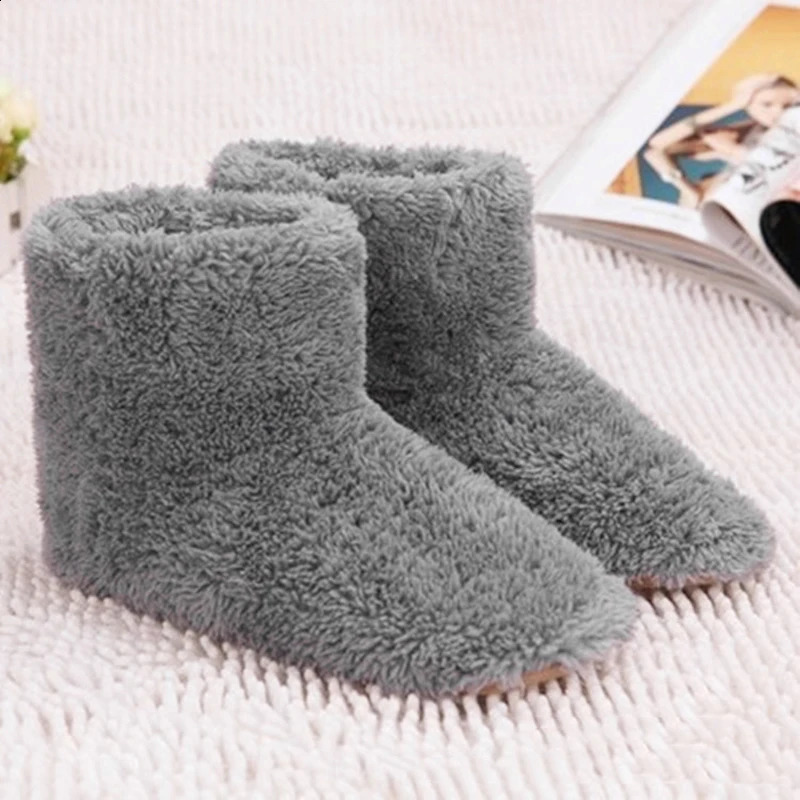 Heater Foot Shoes Winter Plush Warm Electric Slippers Feet Heated Washable Electric Shoes Warming Pad Heating Insoles 250120