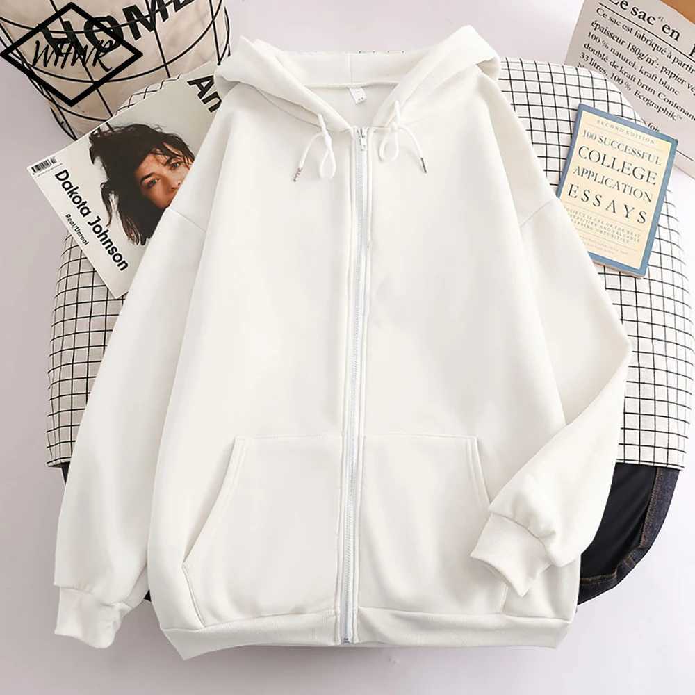 Spring Autumn Men Zip Up Jackets Hip Hop Streetwear Sweatshirts Y2k Hooded Women Long Sleeve Casual Coats Loose Hoodies W250117