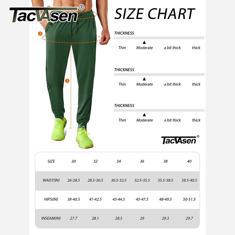 TACVASEN Lightweight Sweatpants Mens Quick Dry Workout Athletic Pants Summer Fitness Elastic Waist Running Gym Hiking Jogger 250122