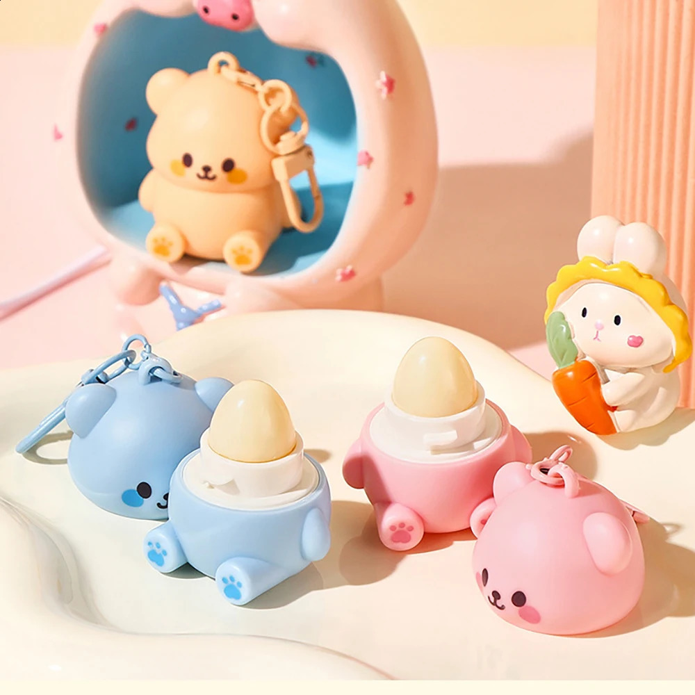 Colorless Strawberry Bear Cute Lip Balm Honey Lipstick Moisturizing Nourishing Lipstick Blueberry Children for Men and Women 250121