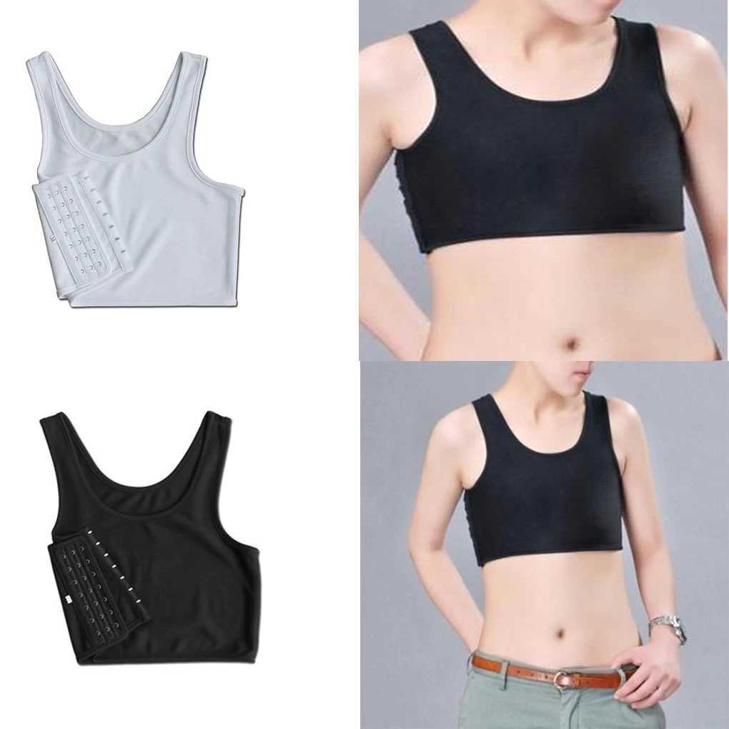 M-XXL Flat Breast Binder Corset Tomboy Lesbian Underwear Women Seamless Summer Short Vest Plus Size Tank Top Shaper Bustier W250120