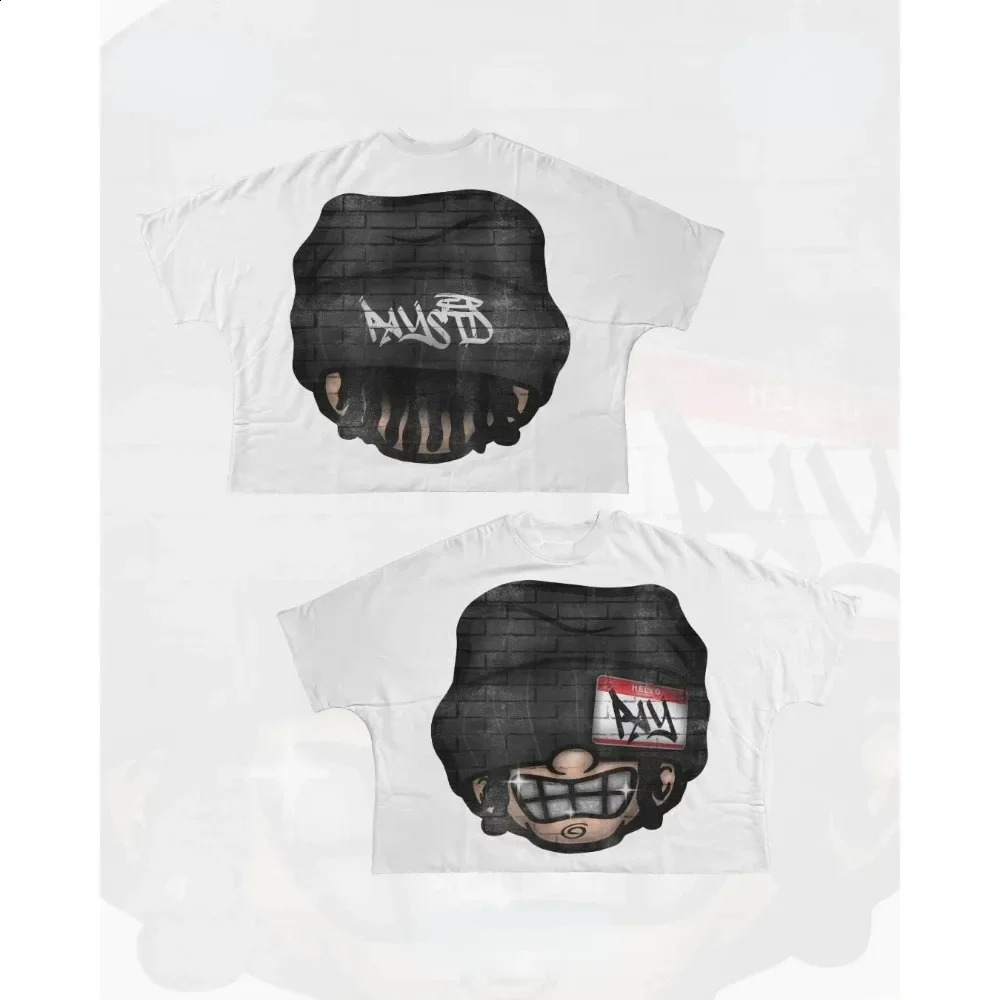 Y2k Top Oversized Printed Graphic T Shirts Hip Hop Punk Men and Women Short Sleeved Cotton Tops Harajuku Retro Goth Streetwear 250118