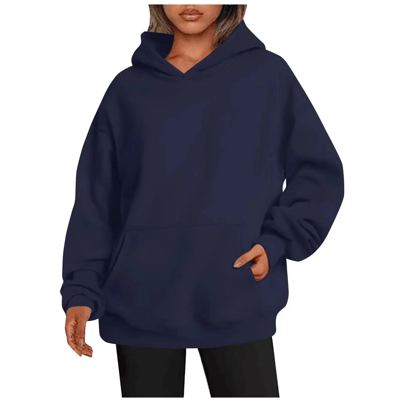 SpringFall Mens and womens plain blackgrey hooded sweatshirts Street wear Running Casual loose hoodie pullovers 250110