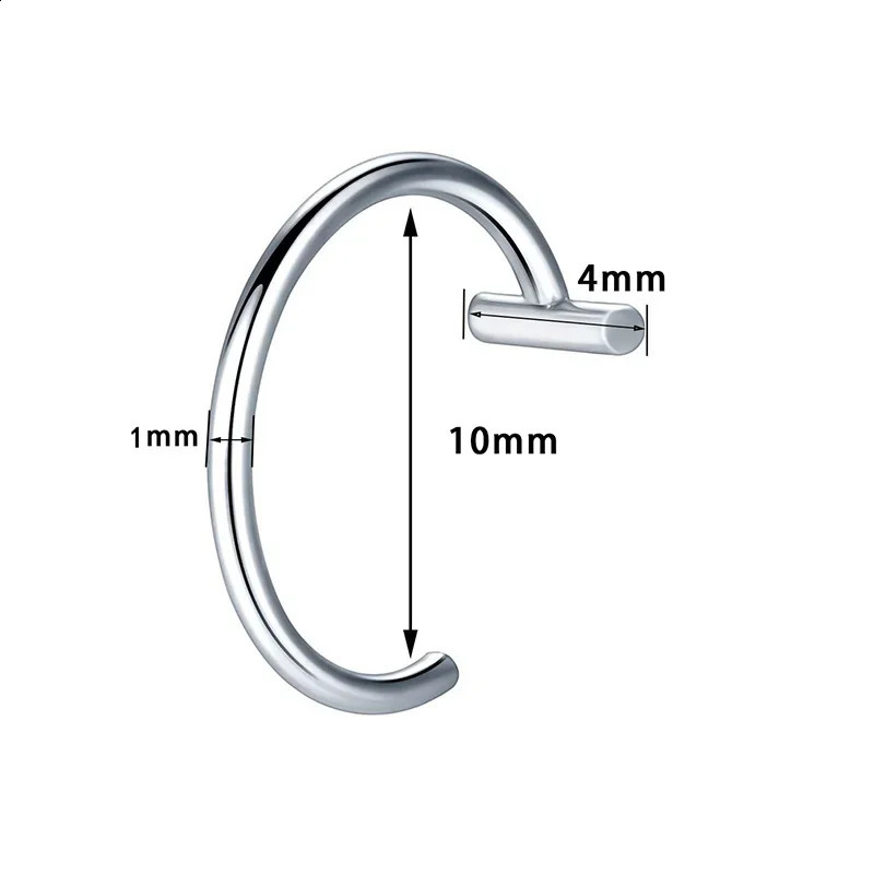 1Pc Stainless Steel Nose Ring Hoop Septum Rings C Clip Lip Earring Piercing Women Body Jewelry NonPierced 250110