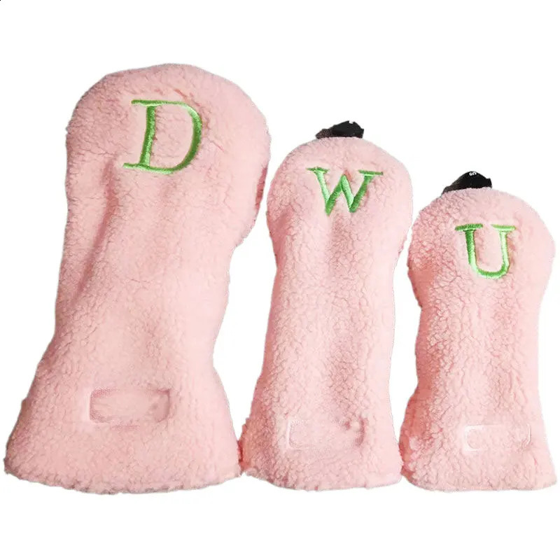 Simple Fashion Golf Driver HeadCover Club Head Protective Covers Pink Color Protector Golf Supplies 250114