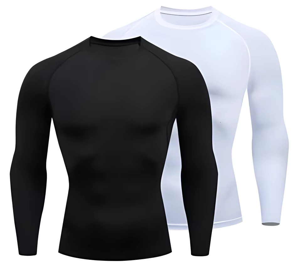 2025 Compression T-shirt Summer Sportswear Running Long Sleeved Designer T-shirt Elastic Quick Drying Sports Top Fitness Gym Exercise Shirt Men