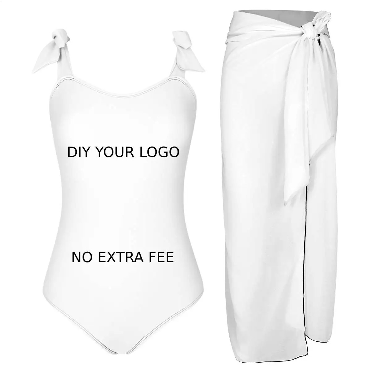 Sling Belt One Piece Swimsuit and Skirt Swimwear Beachwear Bathing Suit Sexy Bikini Sets Coverup Women Beach Outfits Clothes 250109