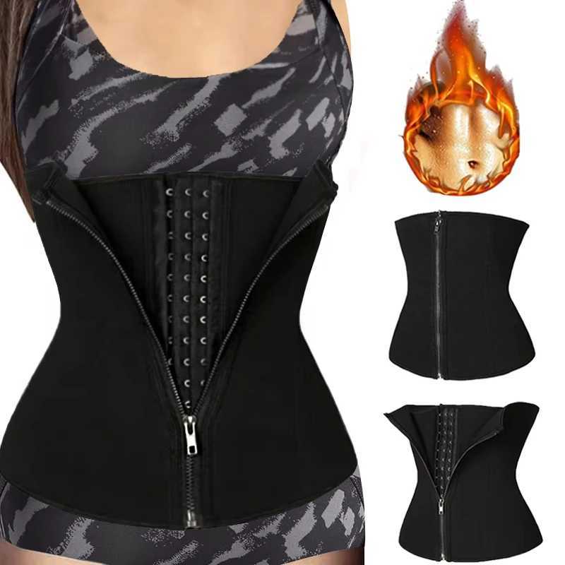 Womens Waist Trainer Body Shaper Gym Fat Burning Sauna Sweat Belts Weight Loss Corset Shapewear Flat Belly Slimming Tummy Sheath W250120