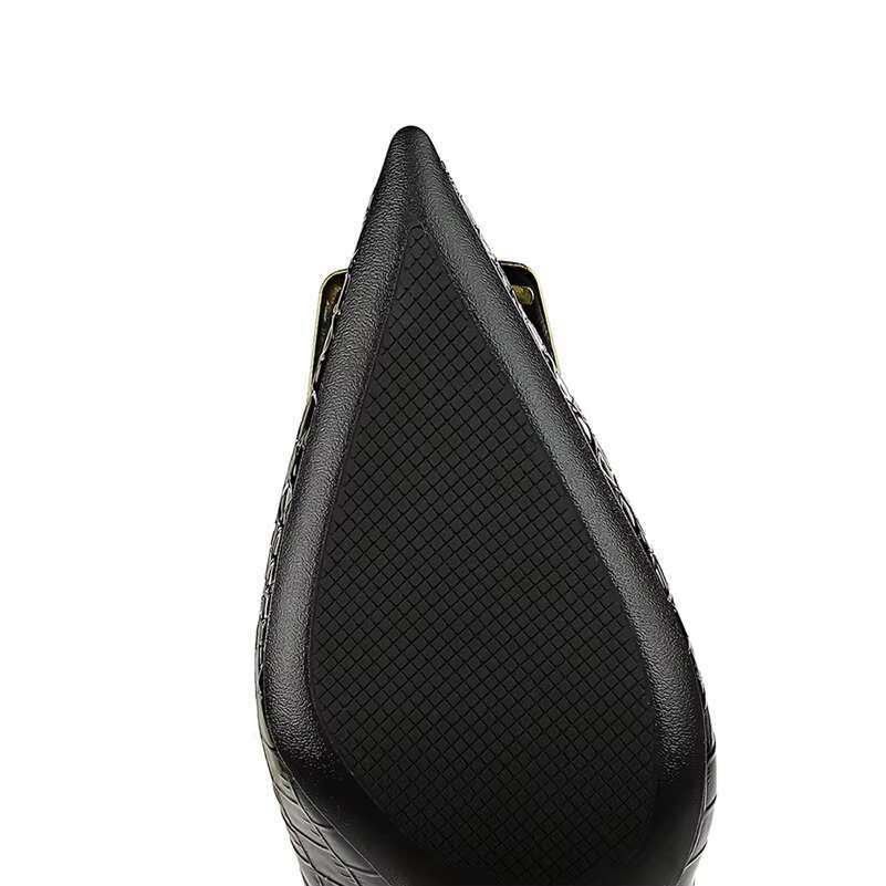 Women 10cm High Pumps Pointed Toe Metal Bule Heels Lady Serpentine Glossy Patent Leather Wedding Event Green Nude Shoes