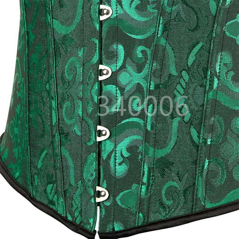 Green tight corset Bustier top sexy lace push up plus size printed tight corset Overbust Gothic Victorian funny retro clothing W250120