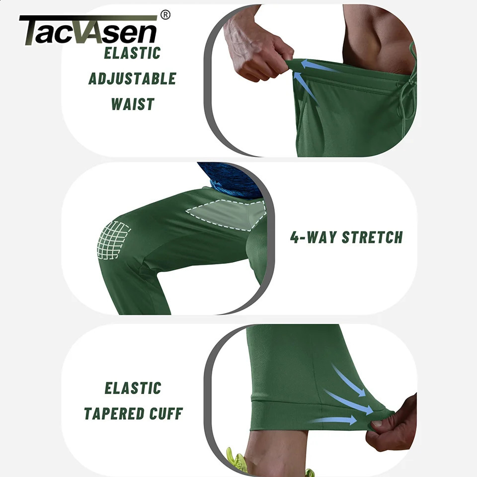 TACVASEN Lightweight Sweatpants Mens Quick Dry Workout Athletic Pants Summer Fitness Elastic Waist Running Gym Hiking Jogger 250122